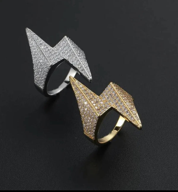 10K Gold Lightning ring