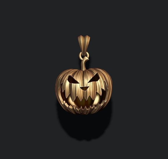 Haloween pumpking necklace, haloween pumpking pendant