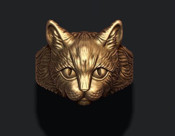 Cat Ring, Gold Cat Ring, Silver Cat Ring