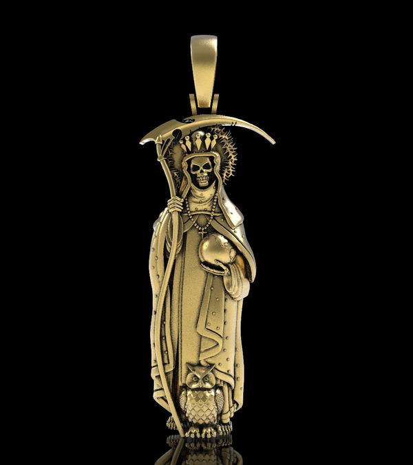 santa muerte necklace for silversti05