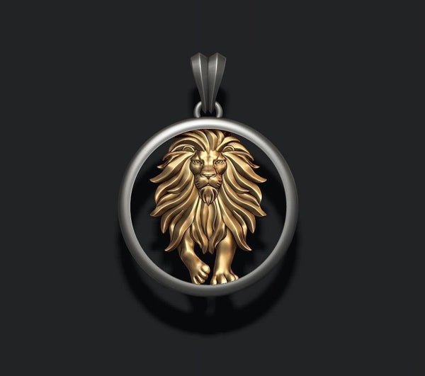 Leo Necklace, Gold Leo Sign Pendant