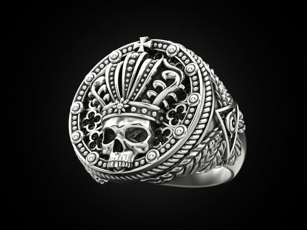 Skull ring - Skull rings for men - Pirates skull ring -  Pirates ring - Dead king skull ring