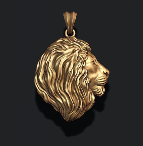 Lion necklaces - Lion pendant - Gold lion pendant - Lion head pendant