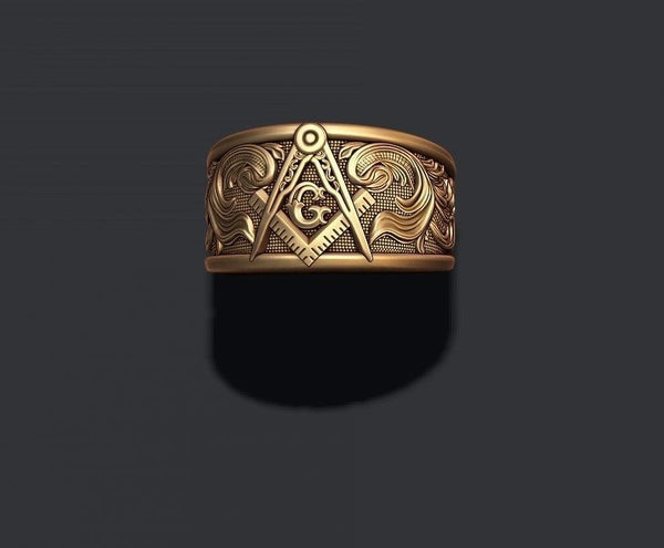 Mason ring - Freemason ring - Free mason ring - Masonic jewelry