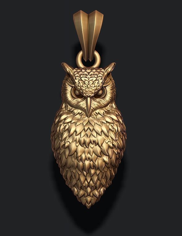 Owl Necklaces, Owl Pendant, Gold Owl Pendant
