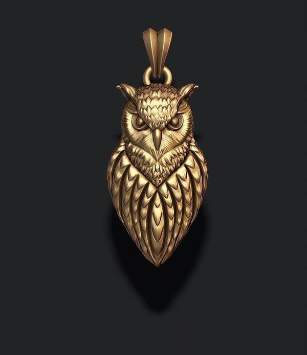 Owl Necklaces, Owl Pendant, Gold Owl Pendant