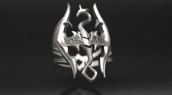 Skyrim Ring, Gaming Ring, Gold Skyrim Ring